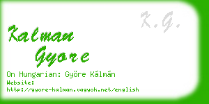 kalman gyore business card