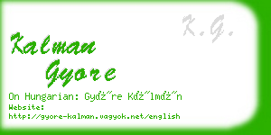 kalman gyore business card